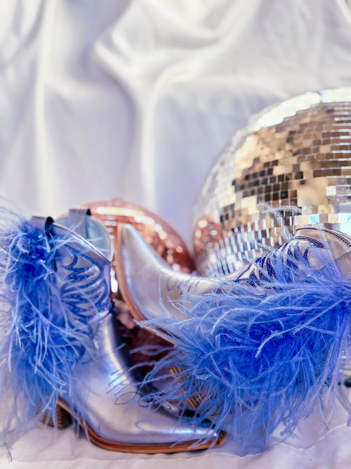 ELECTRIC AZURE METALLIC BOOT Brat Outlaw